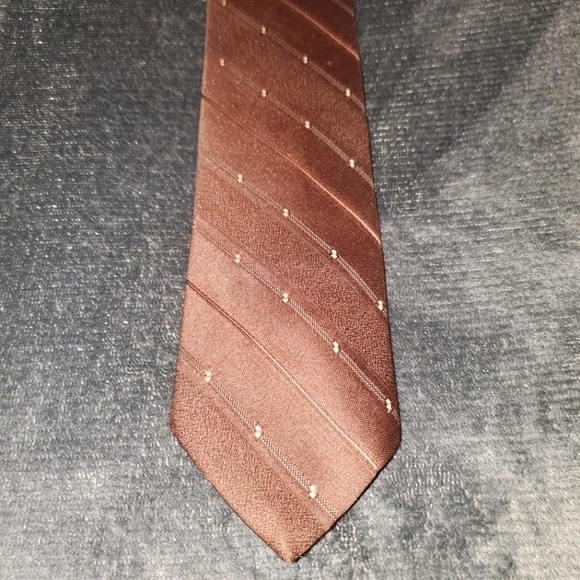 Brown lined necktie NWOT - Picture 1 of 3